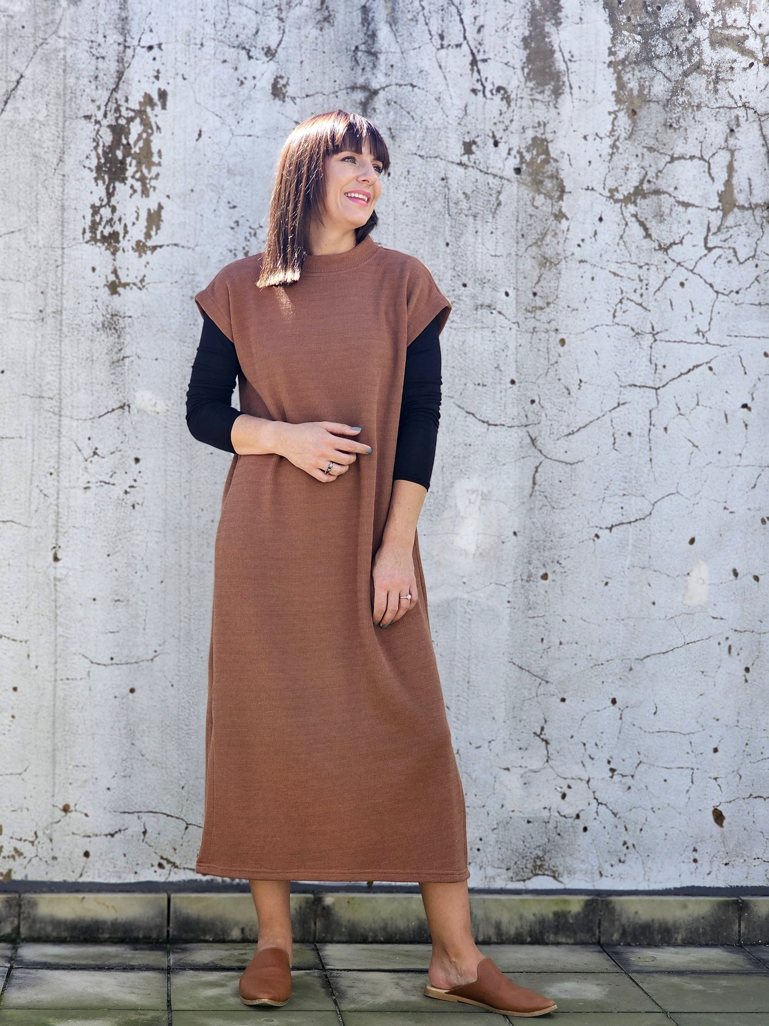 Ashley Knit Slip Dress Clove