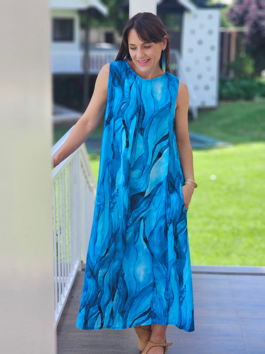 Louise Dress Ocean Haze