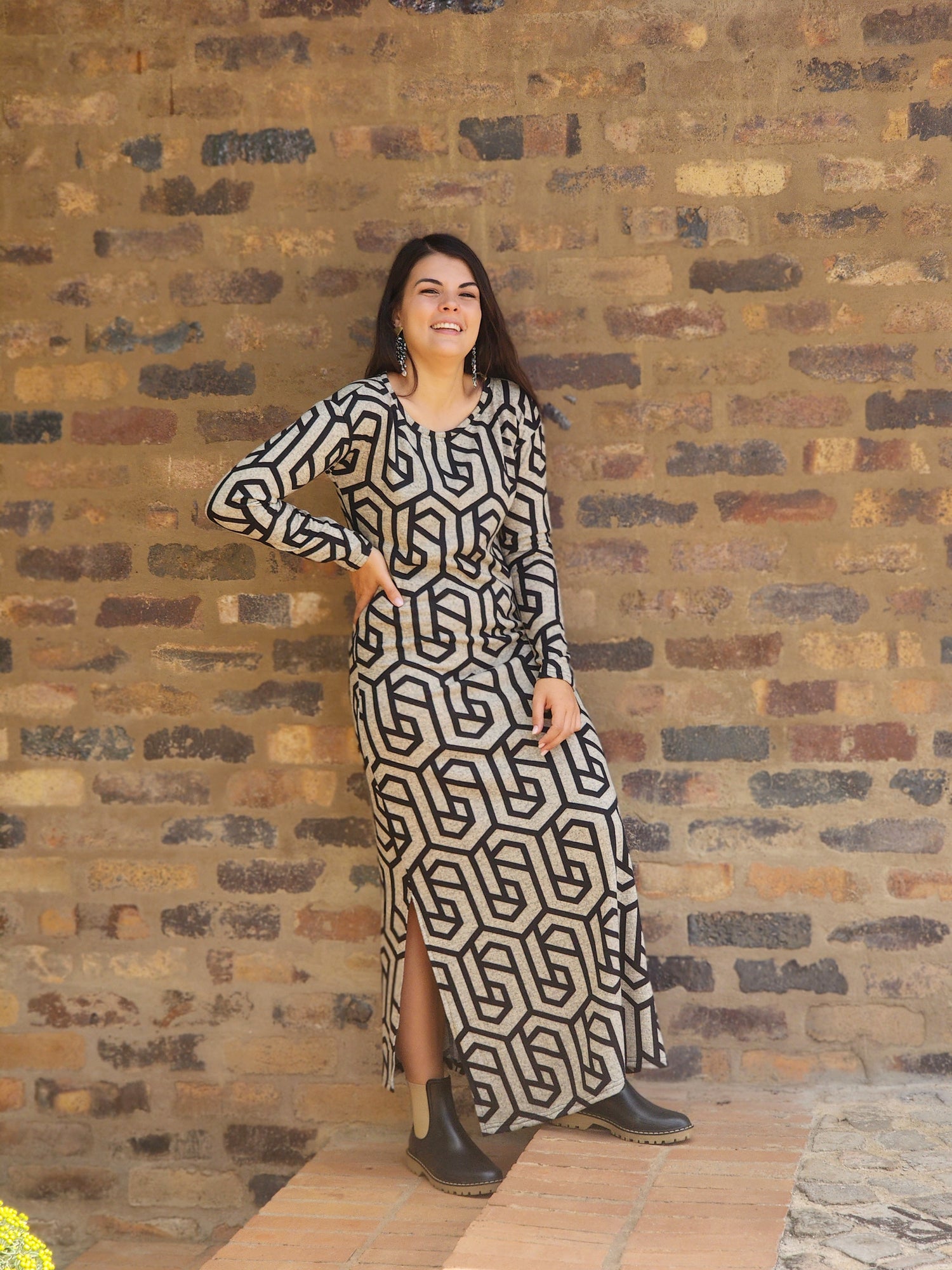 Carley Knitted Maze dress